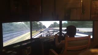 GTR2 on 3 x 45 LCD monitor screen