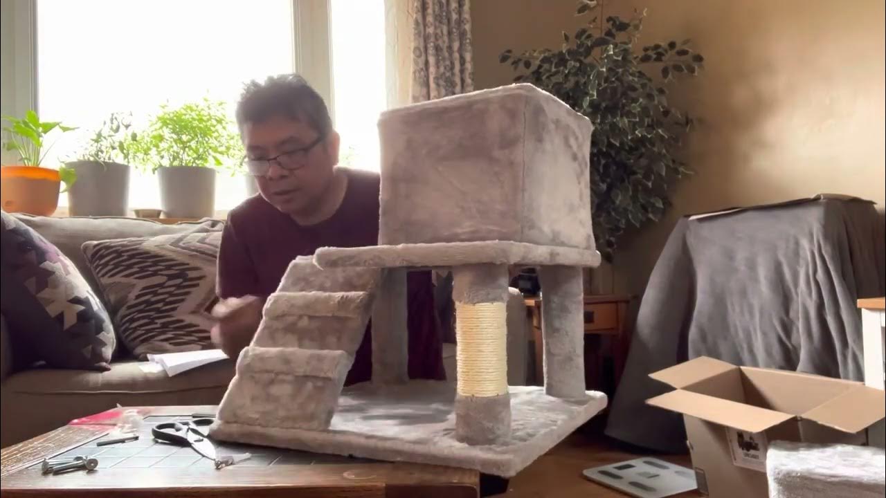 Building a cat tower for my cats YouTube