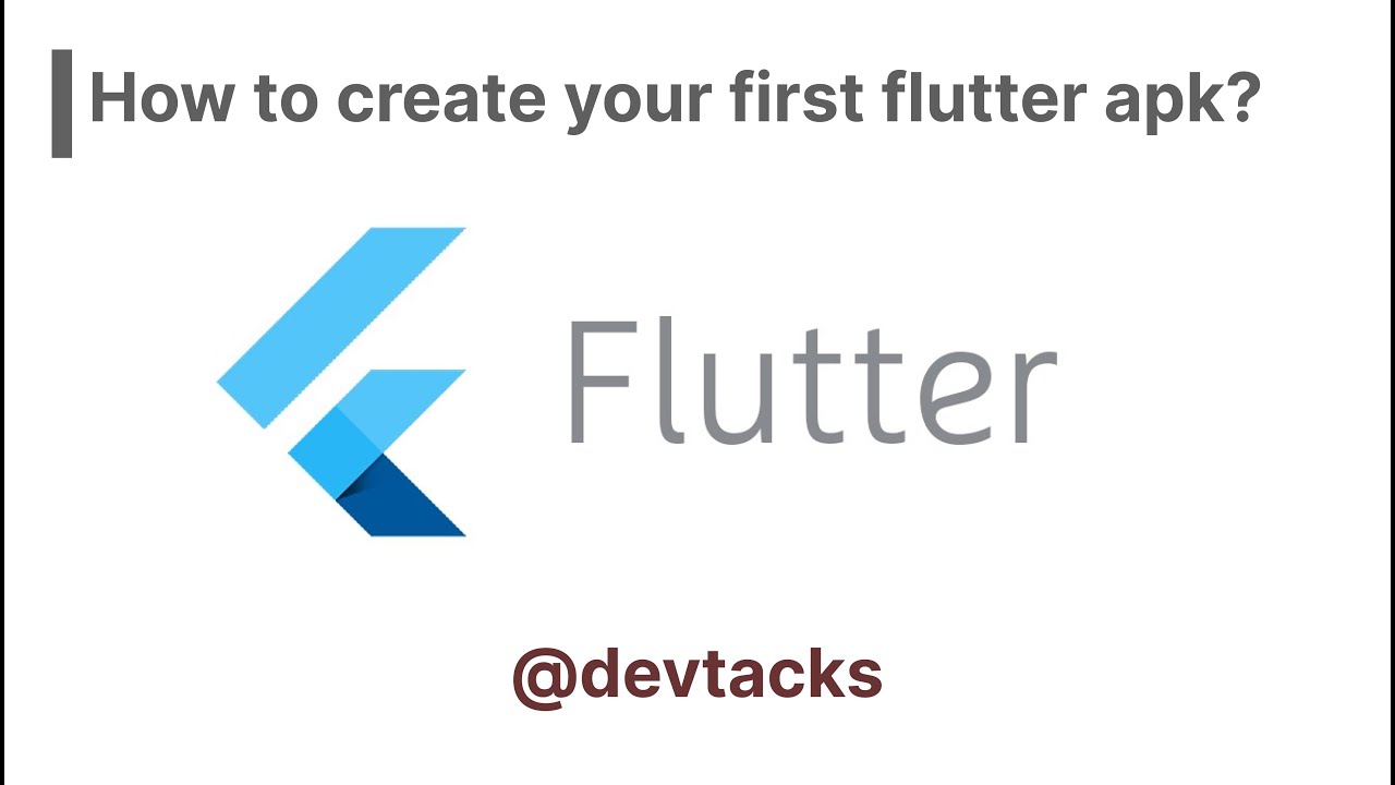 How to create a flutter app? - YouTube