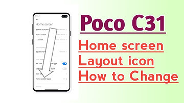 Poco C31 Home screen layout icon How to Change