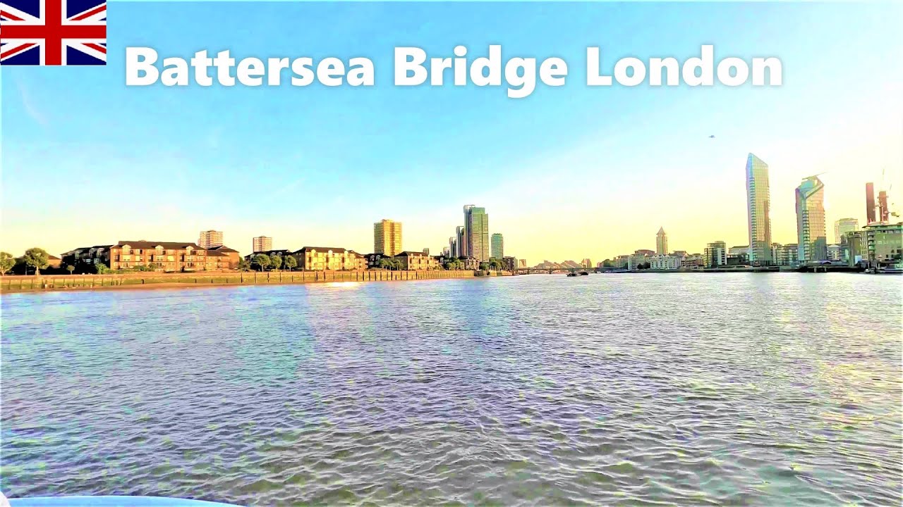 Battersea Bridge, Cheney Pier and Boathouses, London Summer/Autumn Walk (4k)