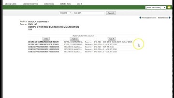 Course Reserves (CC)