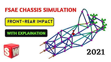 FSAE Chassis Simulation in SolidWorks | Front Impact and Rear Impact Analysis of Formula Chassis