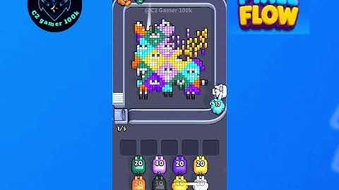 Pixel Flow level 20 solution Gameplay Walkthrough 