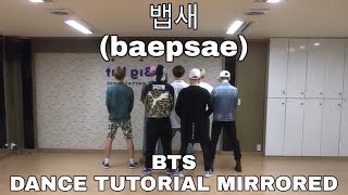 BTS - '뱁새 (baepsae/silver spoon)' (DANCE TUTORIAL SLOW MIRRORED)