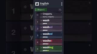 Wash - стирать, мыть. Английские глаголы с примерами. #shorts
