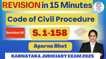 Section 1-158 l Code of Civil Procedure l Revision #1 for Judiciary Exam l Aparna Bhat l