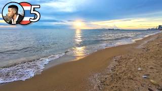 Walking Back From Jomtein Beach in Thailand