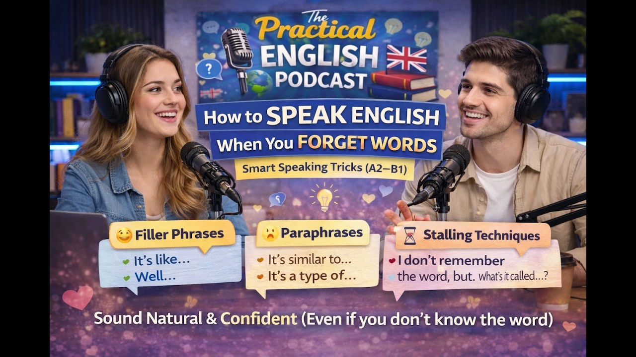 How to Speak English When You Forget Words | Smart Speaking Tricks (A2–B1)