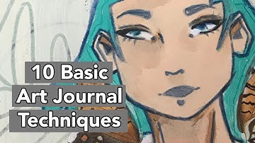 10 Art Journal Background Ideas -  Mixed Media Art Journaling Techniques