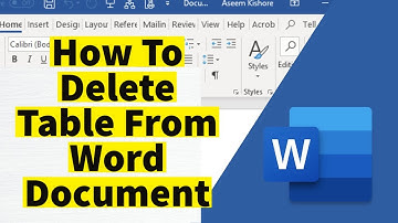 How to Delete Table from Word Document (2022)