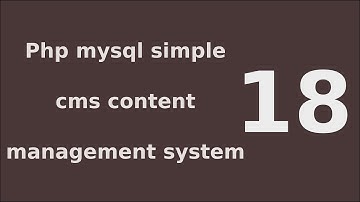 php mysql simple cms content management system tutorial - 18 Create add users page
