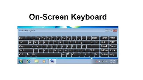 On-Screen Keyboard use in Windows 7,8,10