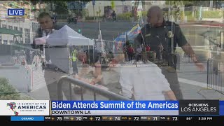 Biden Attends Summit of the Americas, protester tackled by Secret Service