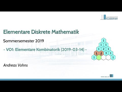 Elementare Diskrete Mathematik (2019S), Vorlesung 1