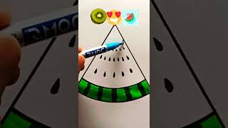 ???watermelon coloringart satisfying and relaxing Artstrending viral shorts