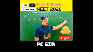 D and F Block Elements Trick | #shorts #viral #neet2026 #jee #pcgroup #pcsir