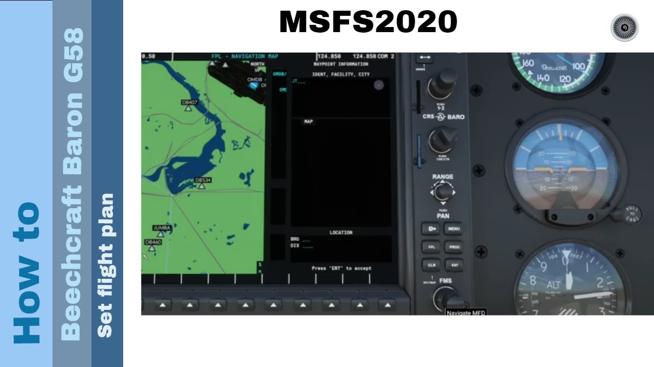 Flight Simulator 2020 - How to - Beechcraft Baron G58 - Set flight