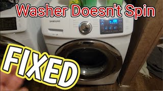 Samsung washer won't spin easy 20 dollar fix.