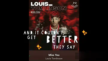 Louis Tomlinson - Miss You (Official audio || Lyric Video)