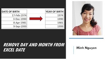 How to remove day and month from Excel date