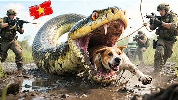 Đội cứu hộ anh hùng chiến đấu cứu chú chó trung thành khỏi cuộc phục kích của trăn khổng lồ