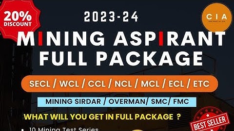 For Mining Aspirants Full Material Package for Mining Sirdar / OM/ SMC / FMC ETC 2023-24 #shorts