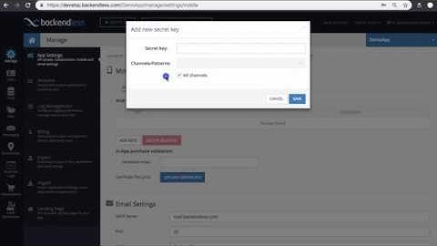 About Backendless Push Notification Settings
