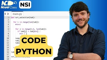 TRI PAR SÉLECTION - Code Python sur mon écran - NSI Terminale