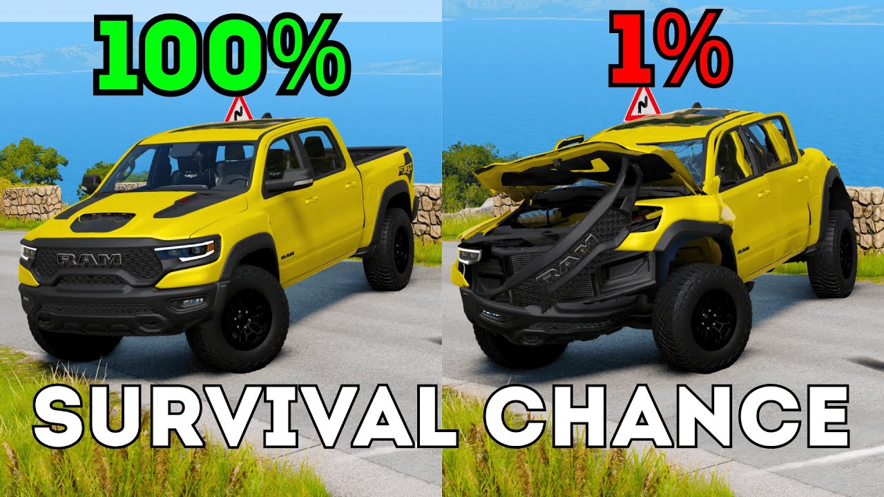 Realistic Survival Chance Crashes (PART49) | BeamNG.drive 
