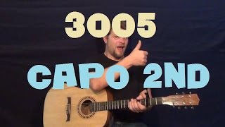 3005 (Childish Gambino) Easy Guitar Lesson How to Play Tutorial