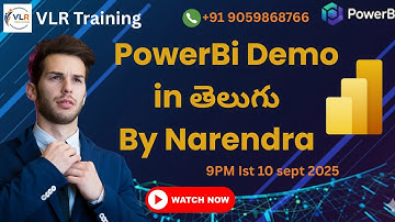 PowerBi Demo in Telugu By Narendra 53rd Batch 9PM Ist 10 sept 2025