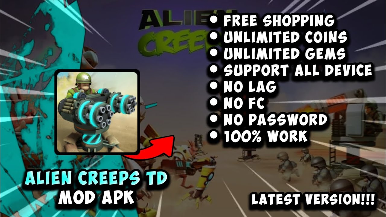 ALIEN CREEPS TD MOD APK [ NO PW ] LATEST
