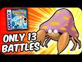 Can Parasect beat Pokemon Red/Blue with only 13 battles?