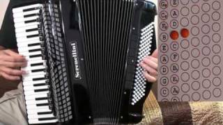 Accordion tutorial: "Sous le Ciel de Paris" played very slowly by request chords