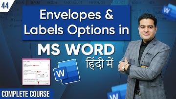 Envelopes and Labels Options in Microsoft Word | How To Use Envelopes and Labels in Ms Word