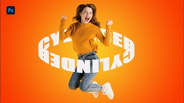 Create cylinder text (warp text) | PHOTOSHOP TUTORIAL - TEXT EFFECT