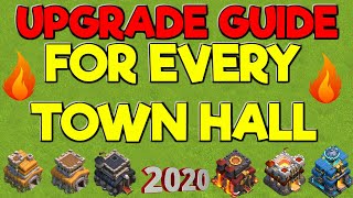 Upgrade Guide FOR EVERY TOWN HALL - What To Upgrade first! - Clash of Clans 2020