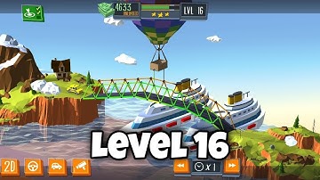 BUILD A BRIDGE LEVEL 16 (3 STAR)