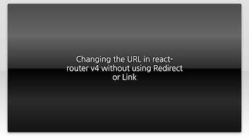 Changing the URL in react-router v4 without using Redirect or Link