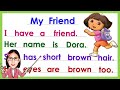 Reading lesson  dora  short story  practice reading   reading tutorial