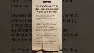 Doctor's Secret, This ONE Habit Delays Brain Aging by 8 YEARS! #quotes #motivation