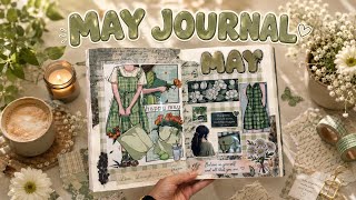MAY Journal Setup 🌿 | Green Aesthetic Scrapbook Ideas
