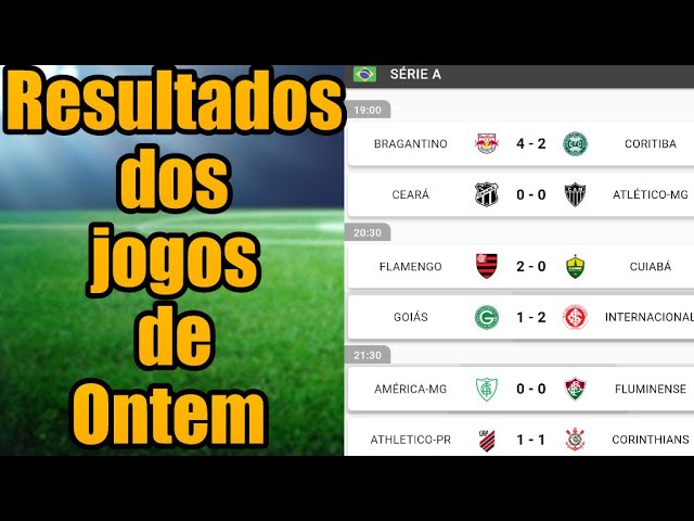 Resultado dos jogos de ontem, jogos de hoje