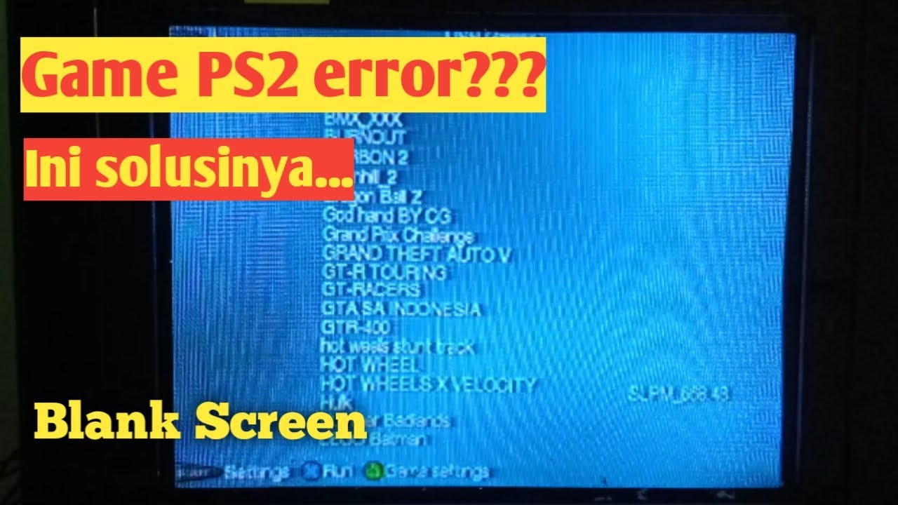 Cara Mengatasi Game Ps2 Error || Blank Screen - Youtube