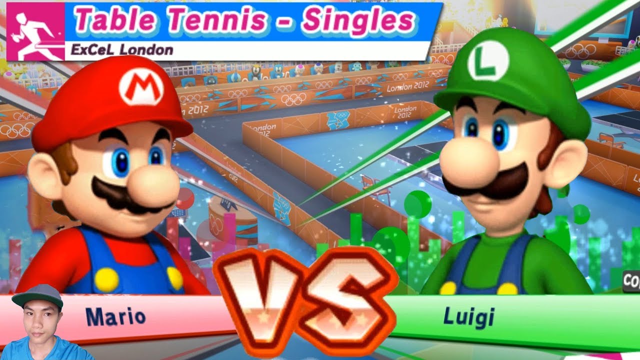 Mario & Sonic At The London 2012 Olympic Games Table Tenis #72 Mario Vs Luigi (CPU Hard)