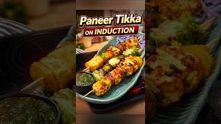 Paneer Tikka on Induction #trending #lessoil #homecuisine #food #paneer #tikka #induction #protein