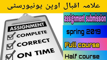 Aiou assignment submission dates for spring 2019