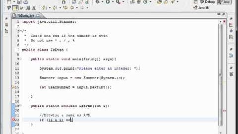Java Tutorial  isEven()