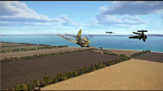 IL-2 Great Battles - Transport Intercept in a P-39 - Cinematic View